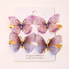 2/6Pcs Colorful Butterfly Hairpins Girl Hair Clips Barrettes Women Sweet Hair Ornament Rainbow Headwear Fashion Hair Accessories