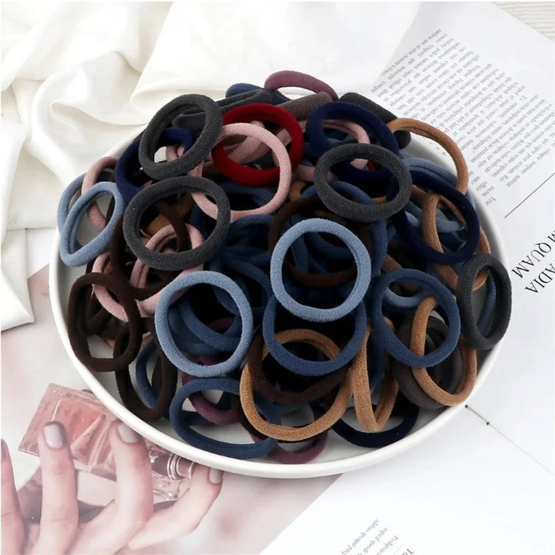 20/100pcs Kids High Elastic Hair Bands Girls Sweets Scrunchie Rubber Band for Children Hair Ties Headband Baby Hair Accessories