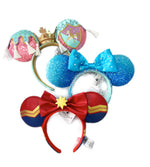 Load image into Gallery viewer, Disney Minnie Mouse Ear Headband 2023 New Loungefly Ears Christmas Snowman Headdress Cosplay for Adults Kids Hair Accessories
