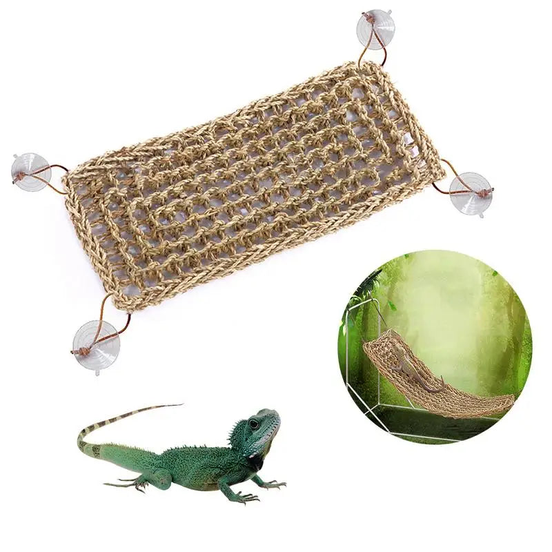 Lizard Hamster Hammock Swing Pet Lounger Reptile Toy Hanging Bed Mat Small Hermit Crabs Geckos Bed Mats Pet Reptile Accessories