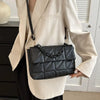 Fashion Trend Women's Hand Handbag 2023 Chain Embellished Single Shoulder Crossbody Purse Black