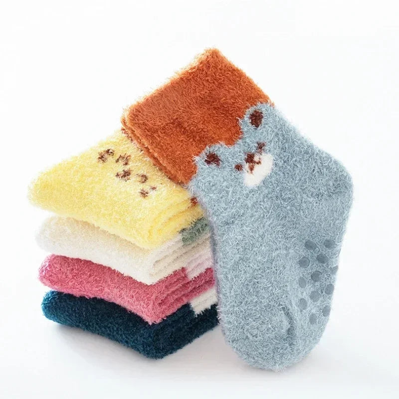 Autumn Winter Thick Warm Baby Stockings Super Soft Middle Tube Socks for Newborn Infant Toddler Boys Girls Mid Calf Long Socks
