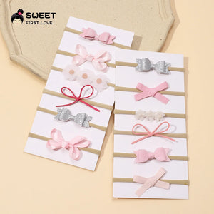 Mini Hair Bows Girl Bowknot Headband for Newborn Baby Girl Elastic Rubber Bands for Kids Toddler's Hairbands Baby Accessories