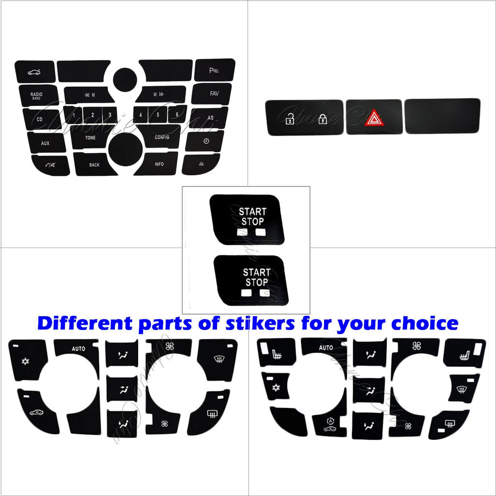 For Opel Astra J Button Sticker Climate Radio Panel Repair For Vauxhall Astra J GTC Car Accessories Refinishing Meriva B Switch