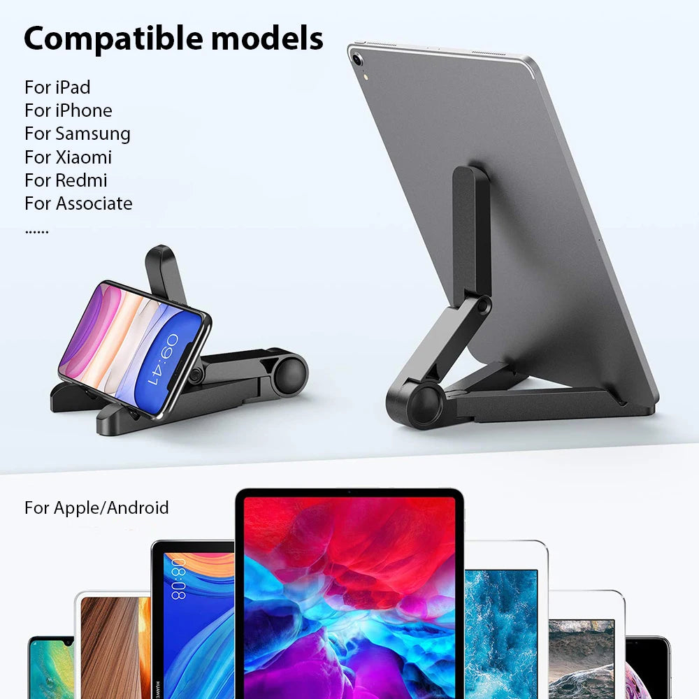 2023 Universal Tablet Holder Desktop Folding Simple Easy To Carry Mobile Phone Fixed Tablet Stand For iPad Samsung Xiaomi Stand