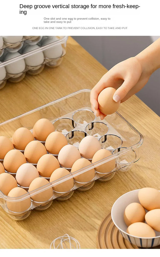 Egg storage box Refrigerator special fresh-keeping sealed anti-drop egg box Home kitchen sorting food storage box kitchen items
