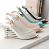 New Women Heel Sandals Buckle Open Toe High Wedge Shoes Women's Summer Shoes Sexy Women Shoes Footwear 67yu