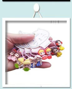 2PCS New Cartoon Series Girls Cute Kids Elastic Hair Bands Children Hair Ties Princess Hair Accessories Baby Headwear