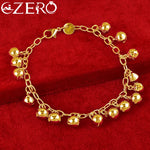 Load image into Gallery viewer, ALIZERO 18K Gold Small Bell Beads Bracelet Chain For Women Jewelry Fashion Charm Accessories Wedding Gift
