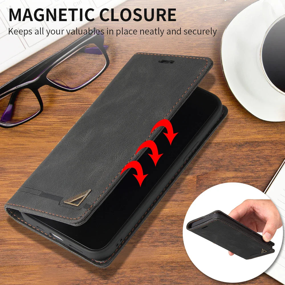 Wallet RFID Blocking Magnetic Flip Leather Case For Samsung Galaxy S24 S23 Ultra S22 S21 Plus S20 S23FE S21FE Note20Ultra Cover