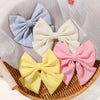 2 Pcs/lot Cute Solid Cotton Hair Bows With Clip For Girls Hair Clips Handmade Hairpins Barrettes Headwear Kids Hair Accessories