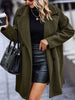 Wool Blend Overcoat Coat Women Faux Fleece Shaggy Solid Casual Streetwear 2024 Autumn Winter Fashion Single-breasted Plush Coat