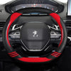 for Peugeot 208 e208 2020 2021 2022 Car Steering Wheel Cover Cute Carbon Fibre PU Leather Girls Auto Accessories interior Coche