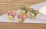 Load image into Gallery viewer, Nidin New Arrival Fashion Cute Zircon Little Bear Stud Earrings 8 Colors For Women Girls Ear Jewelry Accessories Delicate Gifts

