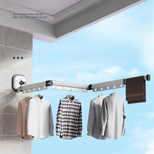 Folding Drying Racks Retractable Clothes Horse Hanger Clothesline Coat Shelves Clothes Line Hanging Organizers Home Accessories