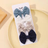 4Pcs/Set Lovely Bowknot Clips Hairpins Baby Girl Fresh Pastoral Style Hairclips Hair Accessories Kids Print Hollow Hairgripe