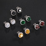 Load image into Gallery viewer, Elegant 5 Colors AAA Cubic Zirconia Crystal Clip On Earrings Classic Round Without Pierced Earrings For Women Girl Wedding Party
