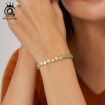 Load image into Gallery viewer, Rinntin Shiny Tennis Bracelet 925 Sterling Silver 4.0mm Bezel Setting Heart Cut CZ for Women Luxury Chain Bracelet Jewelry SB165
