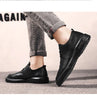 Shoes Casual Men Leather Big Toe Soft Sole Dress Versatile Business Lace-Up Summer Breathable Style 2023