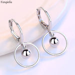 Load image into Gallery viewer, Fanqieliu 925 Silver Needle Lady's New Jewelry Round Drop Earrings FQL23580
