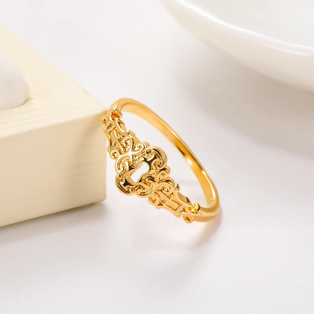 Stainless Steel Rings for Women Gold Color Longevity Lock Shape Ring Waterproof Lucky Aesthetic Jewelry Freeshipping anillos