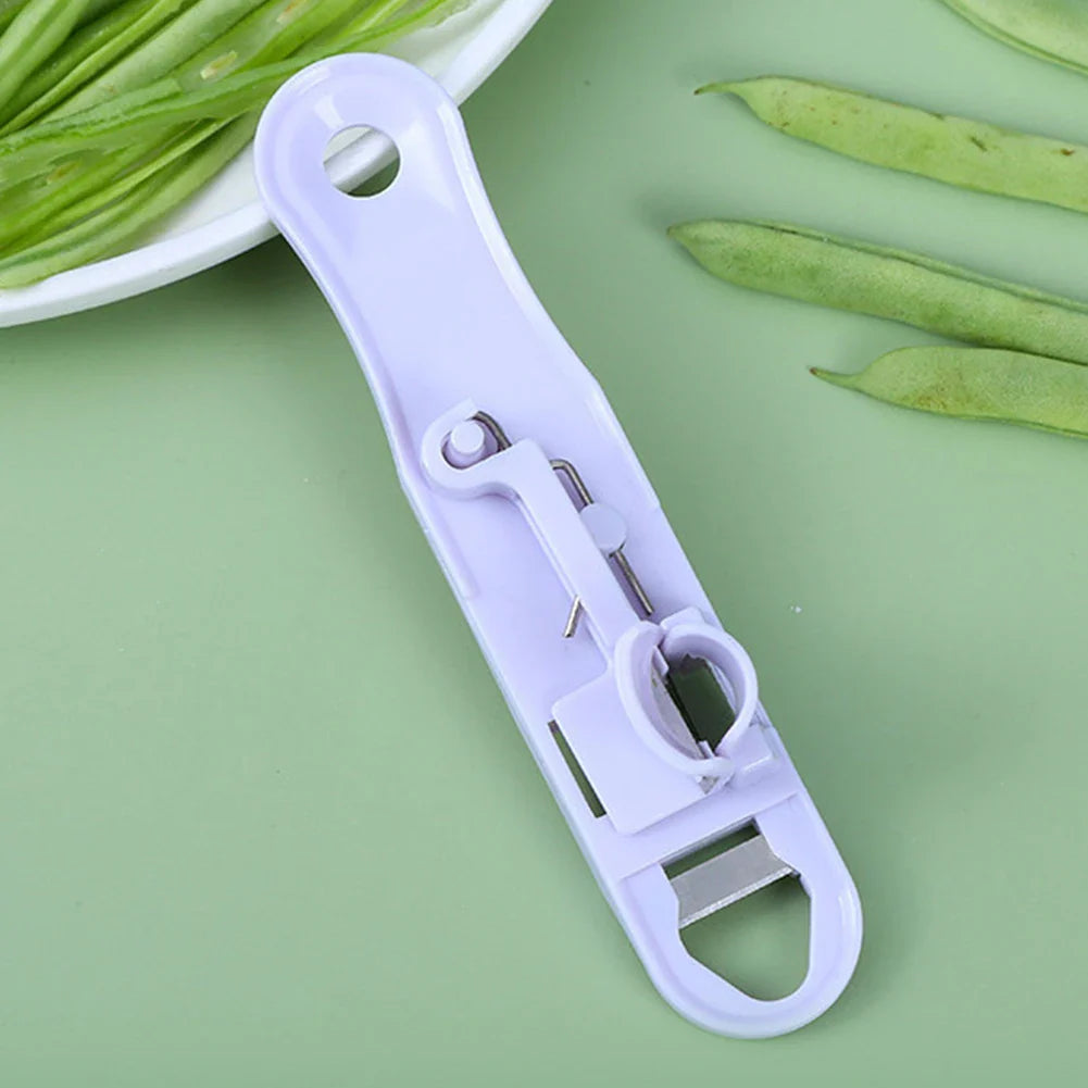 Green Bean Slicer Cutter Cut Fruit Vegetable Stringer Peeler Remover for Easy Kitchen Gadgets Kitchen Accessories