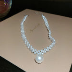 Load image into Gallery viewer, Elegant Imitation Pearl Beads Necklace For Woman Elegant Flower Tulip Camellia Necklace Party Wedding Jewelry Choker Collar
