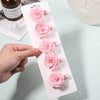 5Pcs/Set Solid Color Sweet Camellia Hair Clips For Kids Girls Flower Hairpins Covered Safety Clips Headwear Hair Accessories