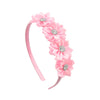 1PC Cute Hairband Kids Princess Headwear Boutique Triple Satin Flowers with Zircon Hair Accessories Head Hoop for Girls Headband