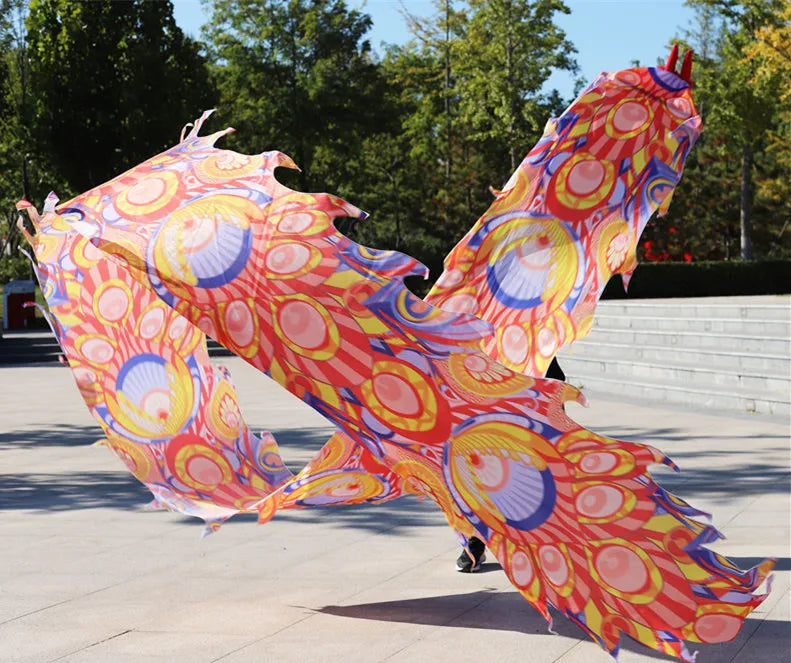 6/8/10/12m Chinese Ribbon Dragon Dance Accessories For Adults Fitness Props Outdoor Funny Practice Gift New Year Performance