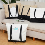 Load image into Gallery viewer, NEW Sublimation Blank Tote Bag Multi Purpose Beach Travel Work School Reusable Grocery Bags for DIY Heat Press Printing Transfer
