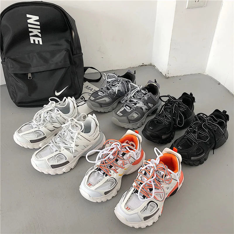 Brand Design Black Gray Women Sneakers Fashion New Men's Chunky Sneakers Lovely Pink Dad Shoes Trendy Girls Boys Casual Shoes