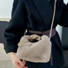 Plush Texture Cross-Body Bag For Women Eco-Friendly Fur Large Capacity Fashionable Winter Furry Hand Bag For Women