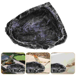 Reptile Water Basin Crawling Pet Drinking Bowl Food Tortoise Container Feeding Dish Habitat Accessories Snake Leopard Gecko