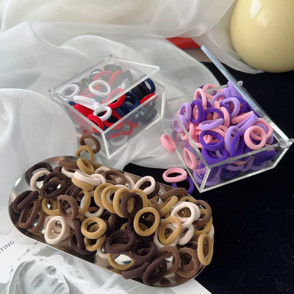 50/100Pcs High Elastic Hair Bands for Women Girls Black Hairband Rubber Ties Ponytail Holder Scrunchies Kids Hair Accessories