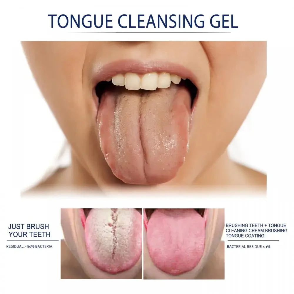 Tongue Scarper Tongue Scraper Beauty Health Tongue Cleaning Gel With Brush Scraper Deep Cleaning Keep Fresh Breath Remove Oral