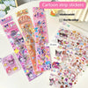 20Stickers Cartoon Cinnamoroll Kuromi Melody Capybara PET Waterproof Pocket Decoration Sticker Hand Account Decorate Set