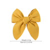 20Colors 5Inch Solid Cotton Bow With Safety Hairpin For Girl Hair Bows Handmade Bowknot Hair Clip Headwear Kids Hair Accessories