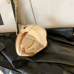 Load image into Gallery viewer, Designer Acrylic Shell Shape Clutch Bag Gold Silver Women Evening Party Bag Cute Shiny Metal Shoulder Crossbody Bags Small Purse
