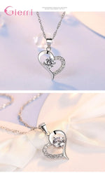 Load image into Gallery viewer, 925 Silver New Arrival Multifarious Peach Heart Shape Fashion Wedding Engagement Gift Necklace Earrings Jewelry Sets
