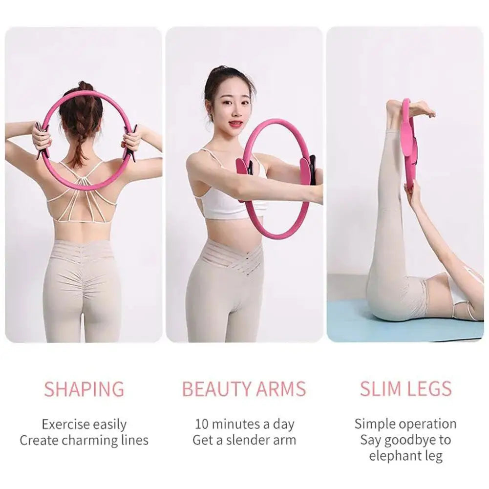 Yoga Fitness Pilates Ring Women Girl Home Resistance Elasticity Yoga Gym Workout Pilates Ring Circle Accessories