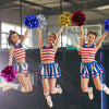 7 Pairs Hair Cheerleading Flower Ball Child Cheerleaders Accessories The Pet Spirited Pompoms For Sports