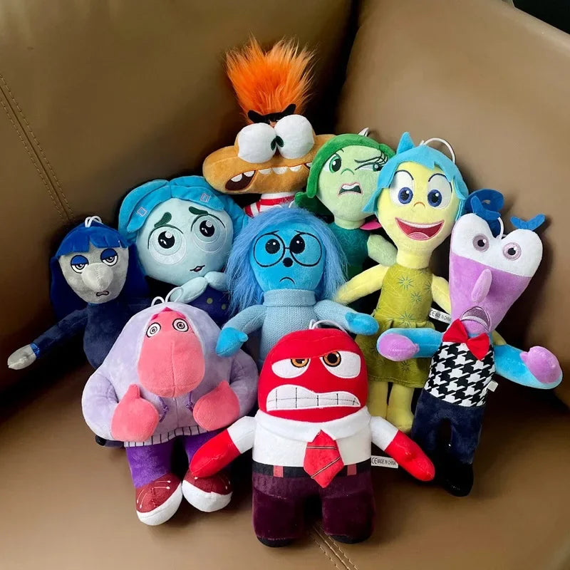 20-30cm Inside Out 2 Disney Pixar Plush Toys Doll ANXIETY Ennui Envy Embarrassment Joy Plushie Stuffed Gift for Kids Christmas