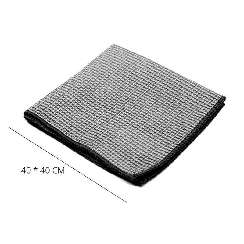 Car Wash Towel Glass Cleaning Water Drying Microfiber Window Clean Wipe Auto Detailing Waffle Weave for Kitchen Bath 40*40cm