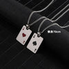 Kpop Y2k Poker Card Ace of Spades Pendant Chain Necklace for Women Men Playing Cards Jewelry Hip Hop Stain Less Steel Jewelry