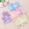 10Pcs Girl Cartoon Hair Band Bow Hair Ties Lovely Colors Flower Ponytail Holder Children Scrunchies Rubber Kids Hair Accessories