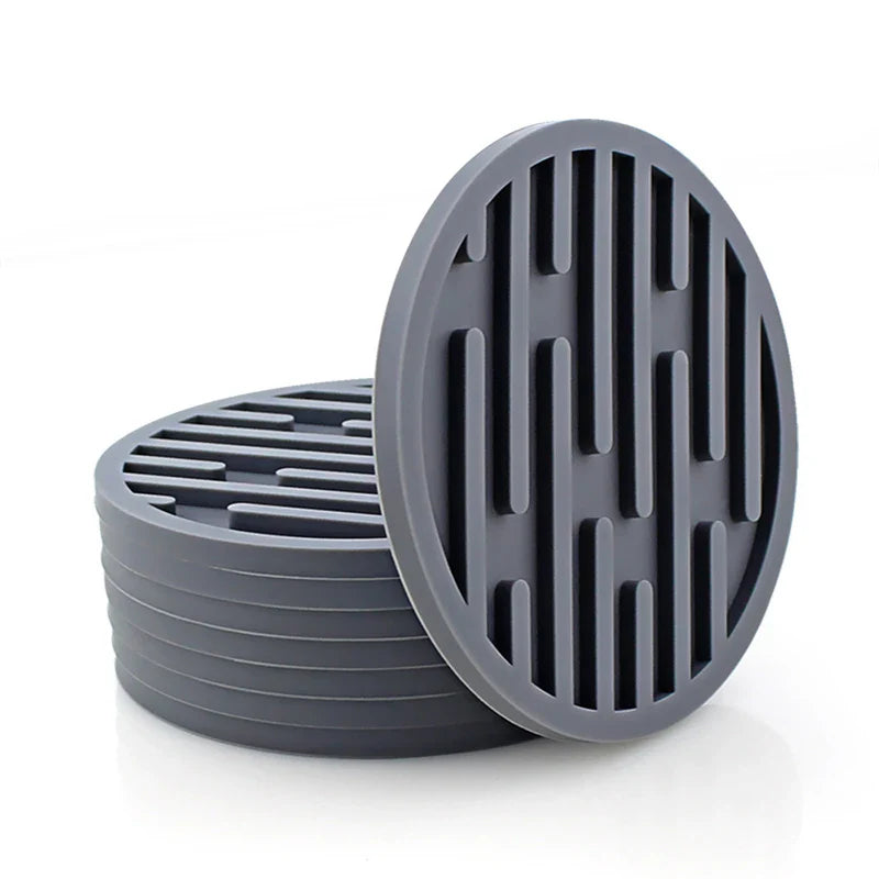 Food Grade Silicone Cup Coaster Tabletop Protection Slip Insulation Pad Glass Cup Mat Hot Drink Holder Home Kitchen Accessories