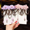 2 Pcs/Set Children Cute Chinese Style Wig Pendant Flower Hair Clips Girls Lovely Sweet Barrettes Hairpins Kids Hair Accessories