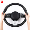 3PCS Car Steering Wheel Cover Anti-slip 38cm 15inch For Lada vesta niva 4x4 granta Kalina Sedan Carbon Fiber Auto Accessories