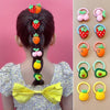 10Pcs/Set New Cute Cartoon Headbands Girls Elastic Hair Bands Hair Accessories for Kids Scrunchies Headwear Ornaments Gift